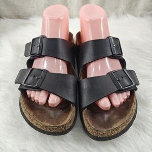 Birkenstock Arizona Black Double Strap Sandals Buckle Slides EU 40 US 9-9.5